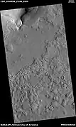 Wide view of hollows that formed as ice left the ground