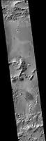 Middle section of Burton Crater, showing central mound, as seen by CTX camera (on Mars Reconnaissance Orbiter)