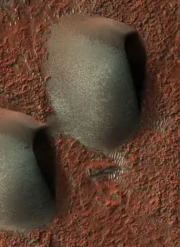 Wirtz Crater Dunes with ripples and frost, as seen by HiRISE