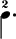 { \override Score.TimeSignature #'stencil = ##f \new RhythmicStaff \stopStaff \stemDown c4.-2 }