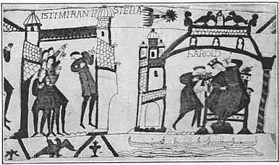 1911 Britannica - Bayeux Tapestry - Halley comet.png