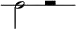 { \new Staff \with { \override StaffSymbol #'line-count = #1 } {\override Score.TimeSignature #'stencil = ##f \time 6/4 \override Score.Clef #'stencil = ##f { b'2 r } } }
