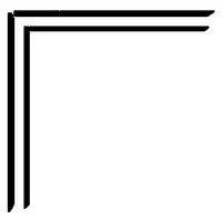 A double line with a right angle equivalent to the left and top edge of a square.