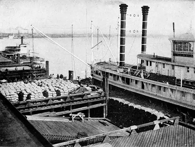Collier's 1921 Mississippi River - steamer at New Orleans for rice.jpg
