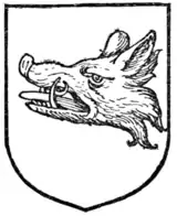 Fig. 358.—Boar's head erased (Scottish).