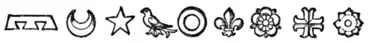Fig. 699.—The English marks of cadency.