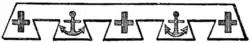 Fig. 731.—Label of the late hereditary Prince of Saxe-Coburg and Gotha.