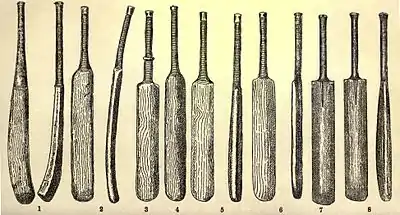 Cricket, WG Grace, 1891- Drawings of bats.jpg