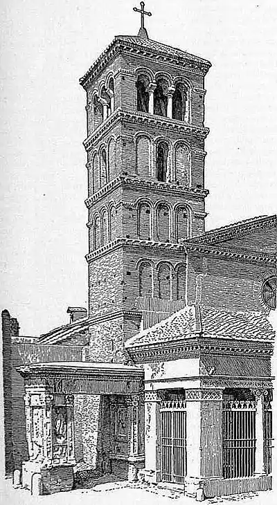 EB1911 - Fig 1. Campanile of S. Giorgo in Velabro, Rome.jpg