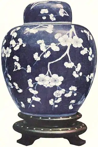 EB1911 Ceramics Plate VIII - Chinese. Plum-blossom jar. K’ang-hsi.jpg