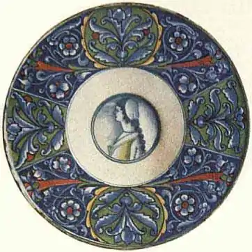 EB1911 Ceramics Plate VI - Calaggiolo - 16th century.jpg