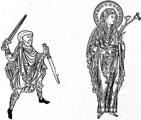 EB1911 Costume Figs. 25 & 26.—Old English Dress, Blessed Virgin.jpg