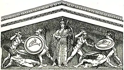 EB1911 Greek Art - Restoration of West Pediment, Aegina.jpg