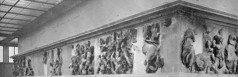 EB1911 Pergamum - Great Altar of Zeus (East Side).jpg