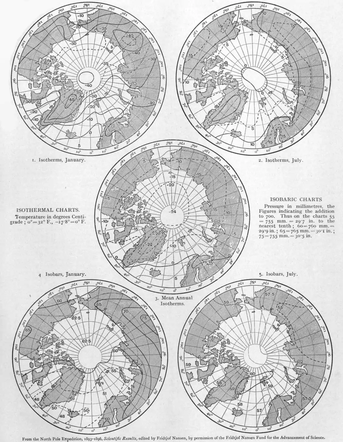EB1911 Polar Regions -North Polar Regions Isotherms.jpg