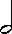Half note with upwards stem.svg