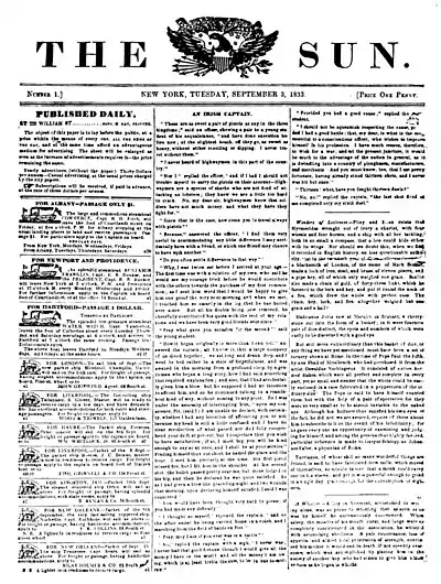 History of American Journalism - The First Issue of The New York Sun.jpg