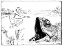 Illustration inset at page 51 of Indian Fairy Tales (1892).png