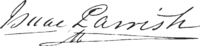 Signature of Isaac Parrish