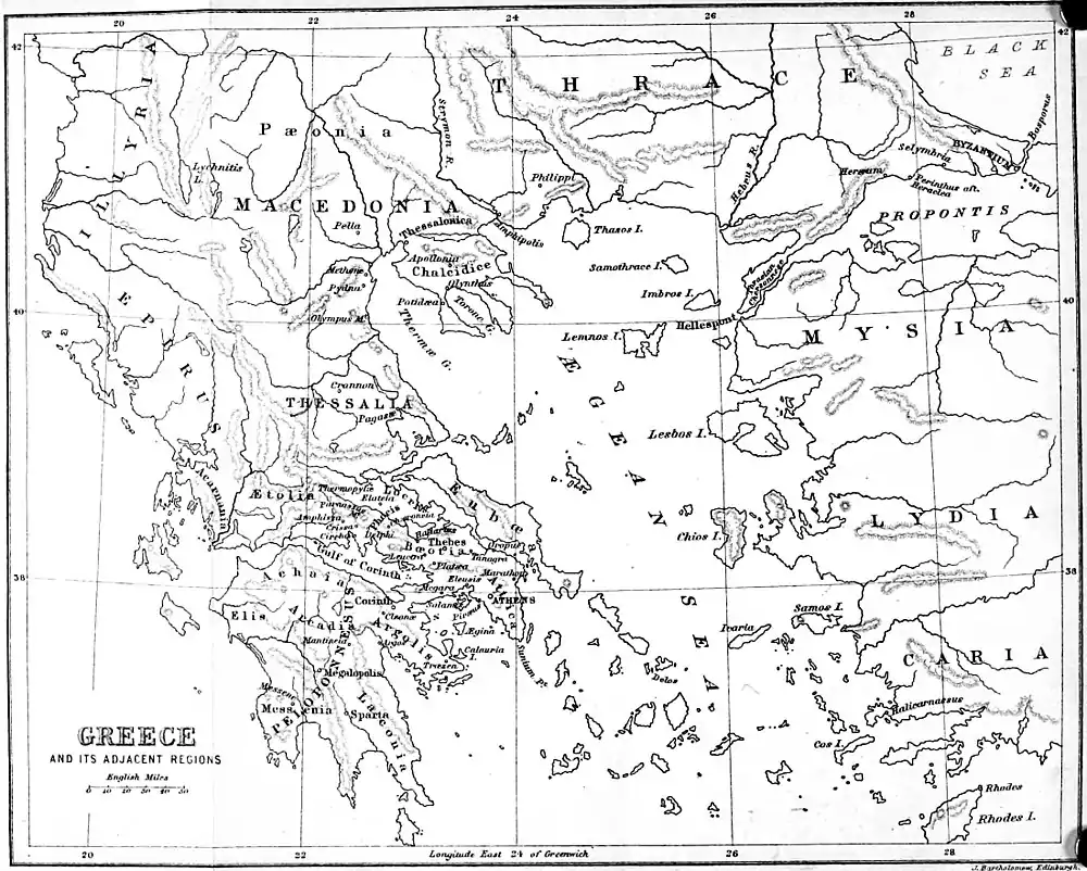 Greece and its adjacent regions