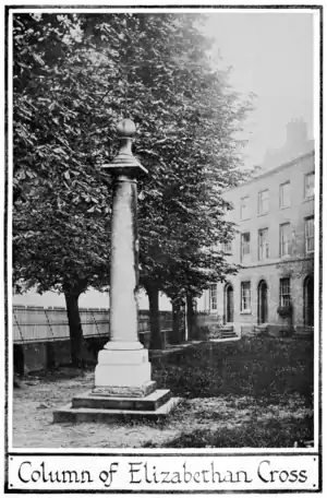A column of Leicester's Elizabethan Market Cross