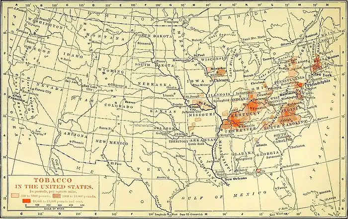 NIE 1905 Tobacco - production locations in the United States.jpg