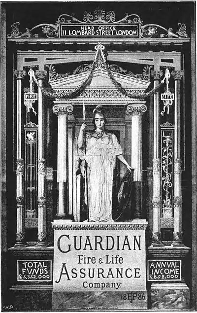 PP D219 poster by edward j poynter for guardian fire & life assurance co.jpg