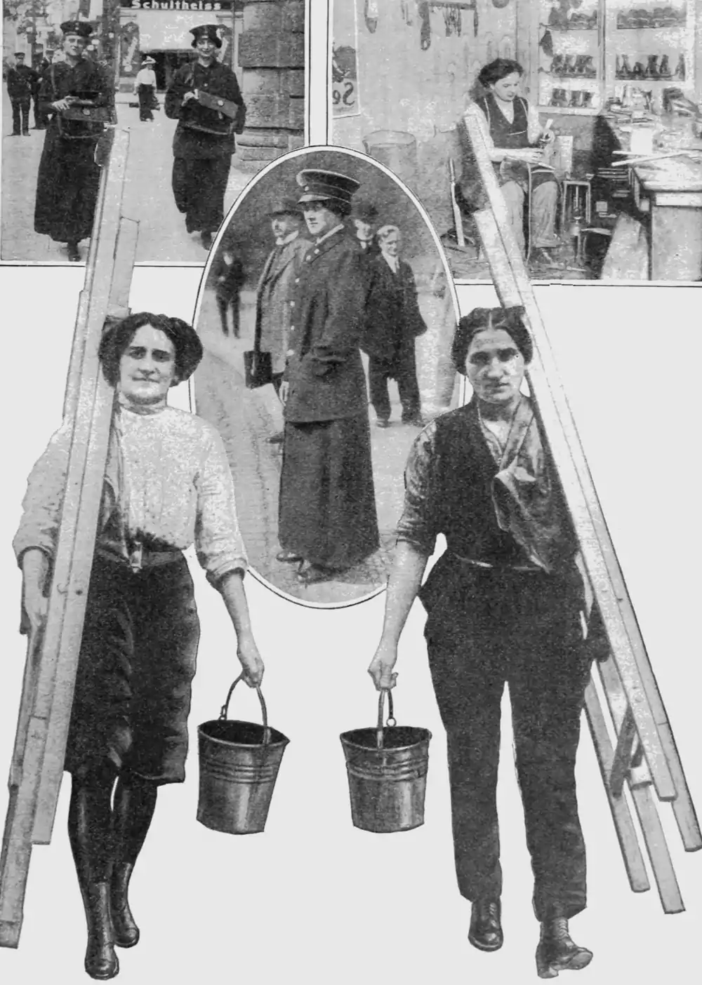 image of women at work while the men are at the front
