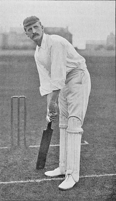 Ranji 1897 page 159 J. A. Dixon at the wicket.jpg