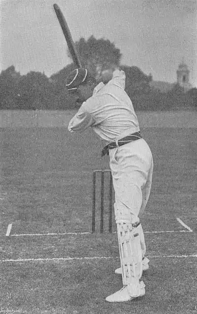 Ranji 1897 page 407 A. E. Stoddart driving.jpg