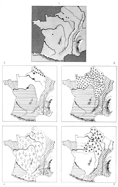 The Bible of Amiens Plate I The Dynasties of France To the close of the Tenth Century.jpg