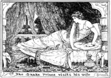 The snake prince visits his wife