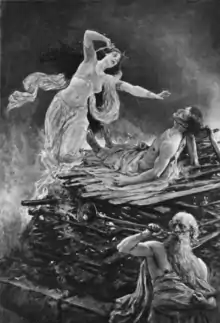 Then She Sinks beside his Bier (The Works of J. W. von Goethe, Volume 9).png