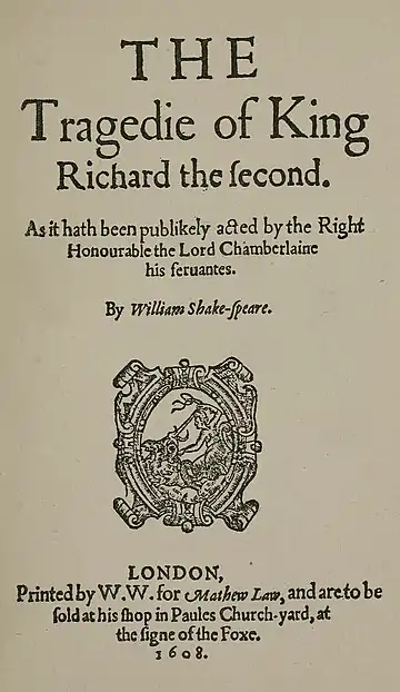 Tragedie of King Richard the second (4th Quarto 1608).jpg