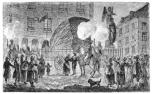 Wonderful Balloon Ascents, 1870 - Charles's Balloon on its way to the Champ de Mars.jpg