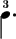 { \override Score.TimeSignature #'stencil = ##f \new RhythmicStaff \stopStaff \stemDown c4.-3 }
