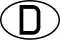 A 140 mm by 110 mm sticker, which is attached to the vehicle's bodywork.