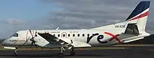 An airplane on the ground