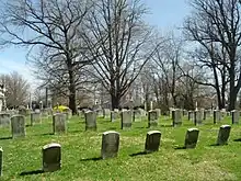 Several grave markers