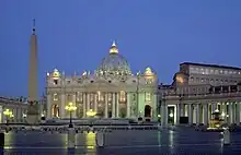 An elaborate church in a small complex of buildings
