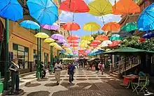 Caudan Waterfront, shopping mall with restaurants and cinema.