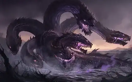 A hydra - the scaly reptile kind