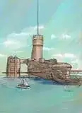 Illustration of an ocean platform