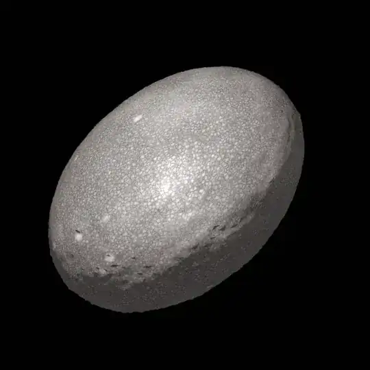 Visibly non-spherical Haumea