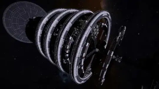 Drawing of another ship with multiple torii