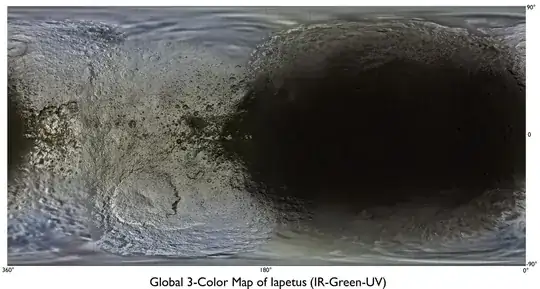 Map of Iapetus