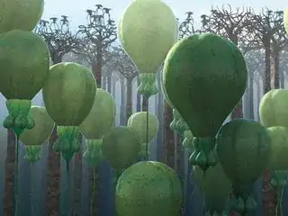 Image of green floaters