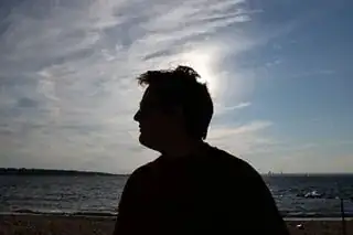Man against sky